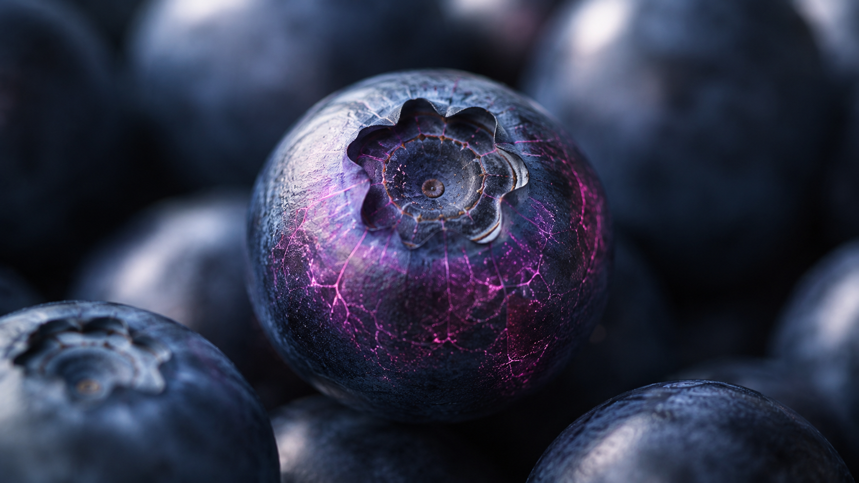 Pile of Sparkling anthocyanine in billberry